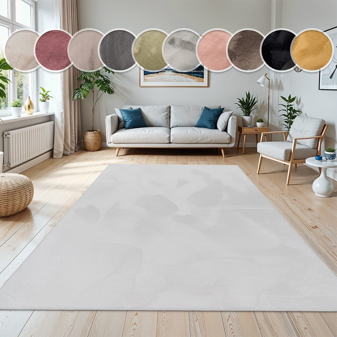 Paco Home Fellteppich Kunstfell Soft 380 | Weiß