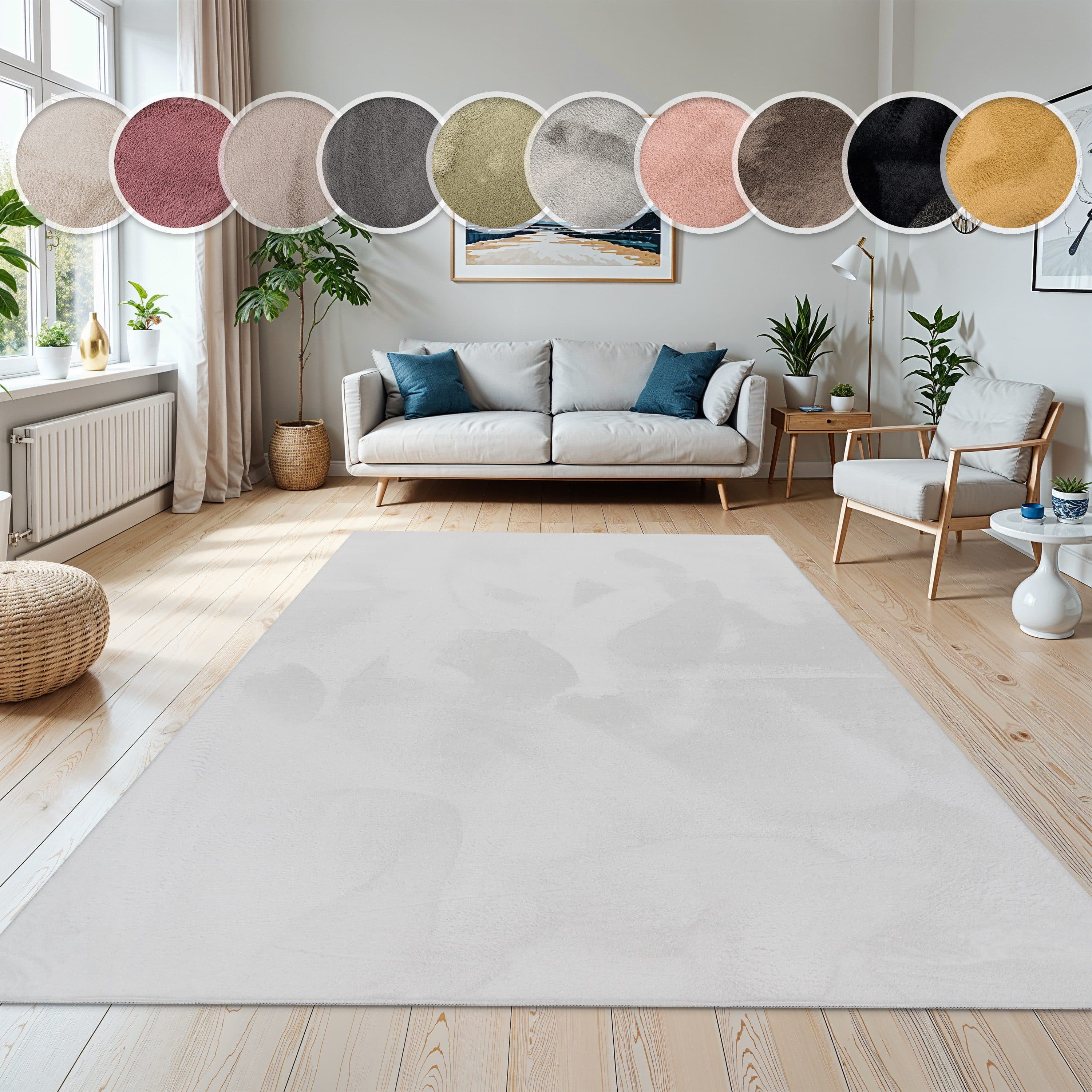 Paco Home Fellteppich Kunstfell Soft 380 | Weiß