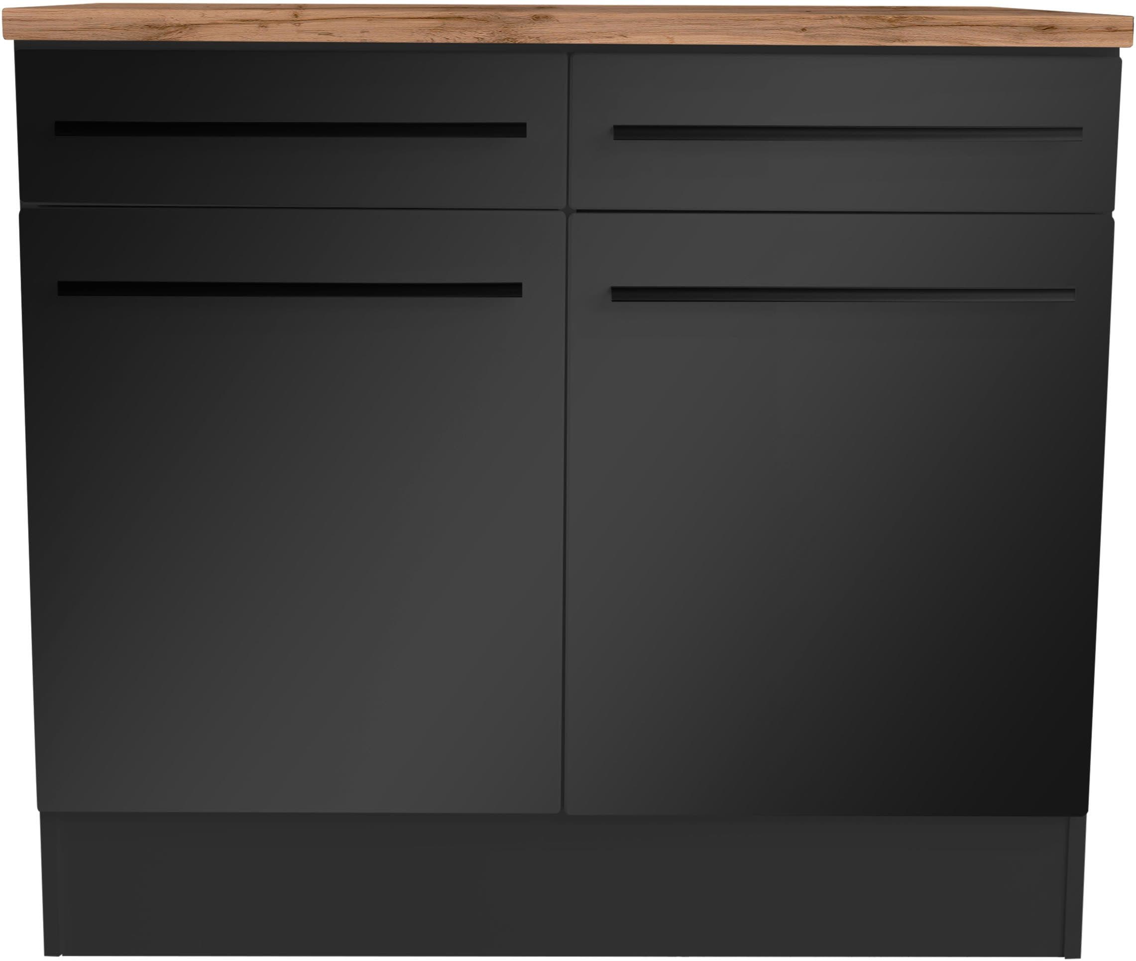 BASIC by Balculina Unterschrank Jazz 100er | Schwarz