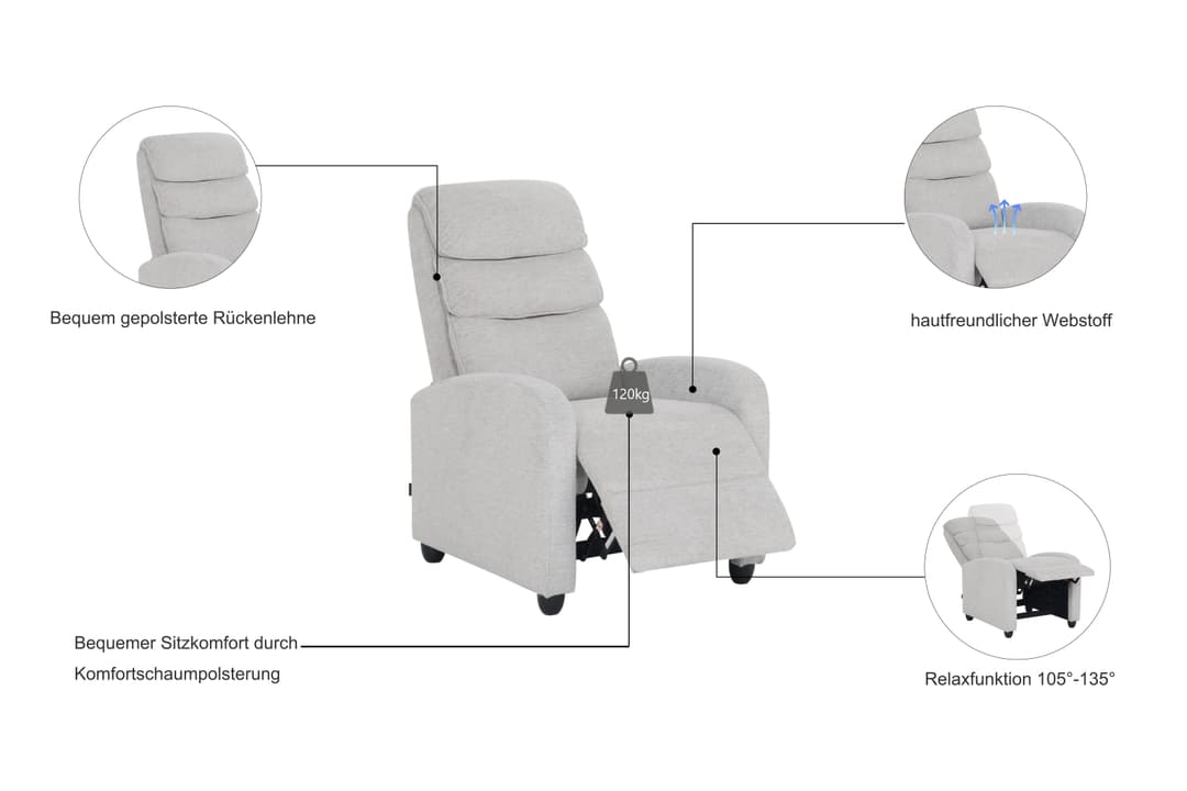 Home affaire Relaxsessel BERVILLE | Braun