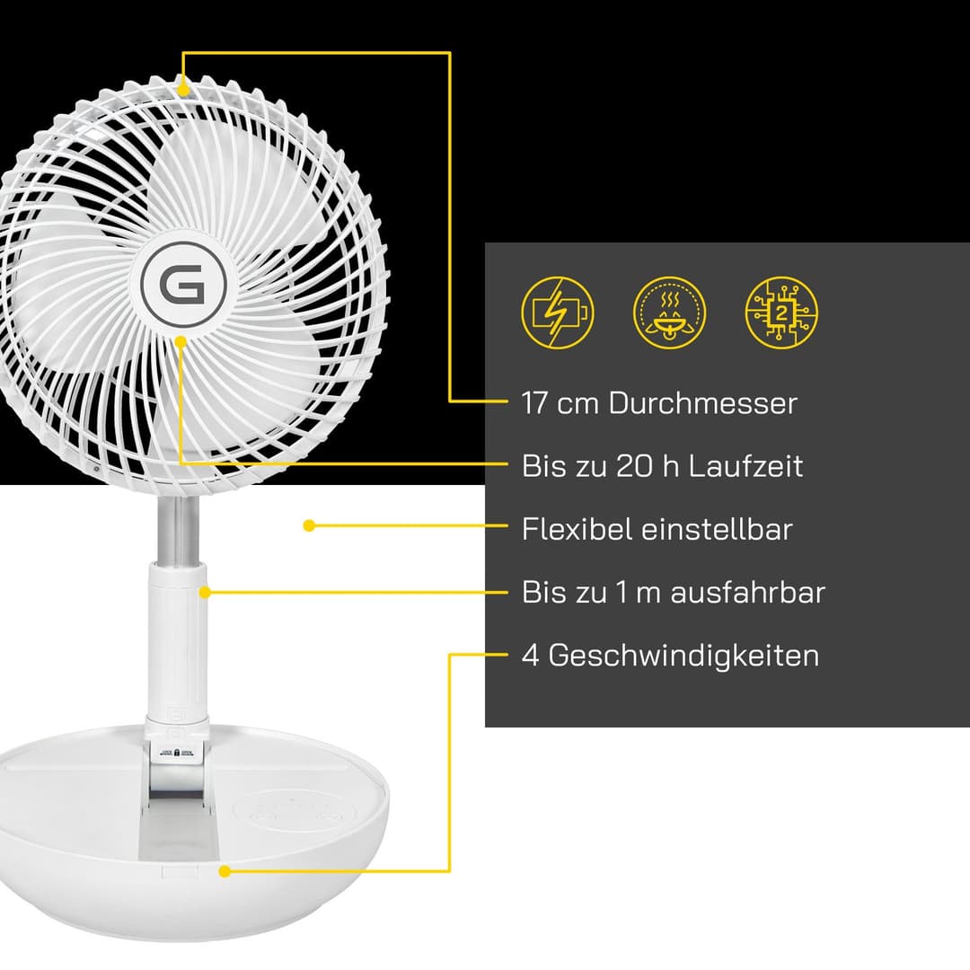 Gutfels Tischventilator »VENTI 3030 R« | Weiß