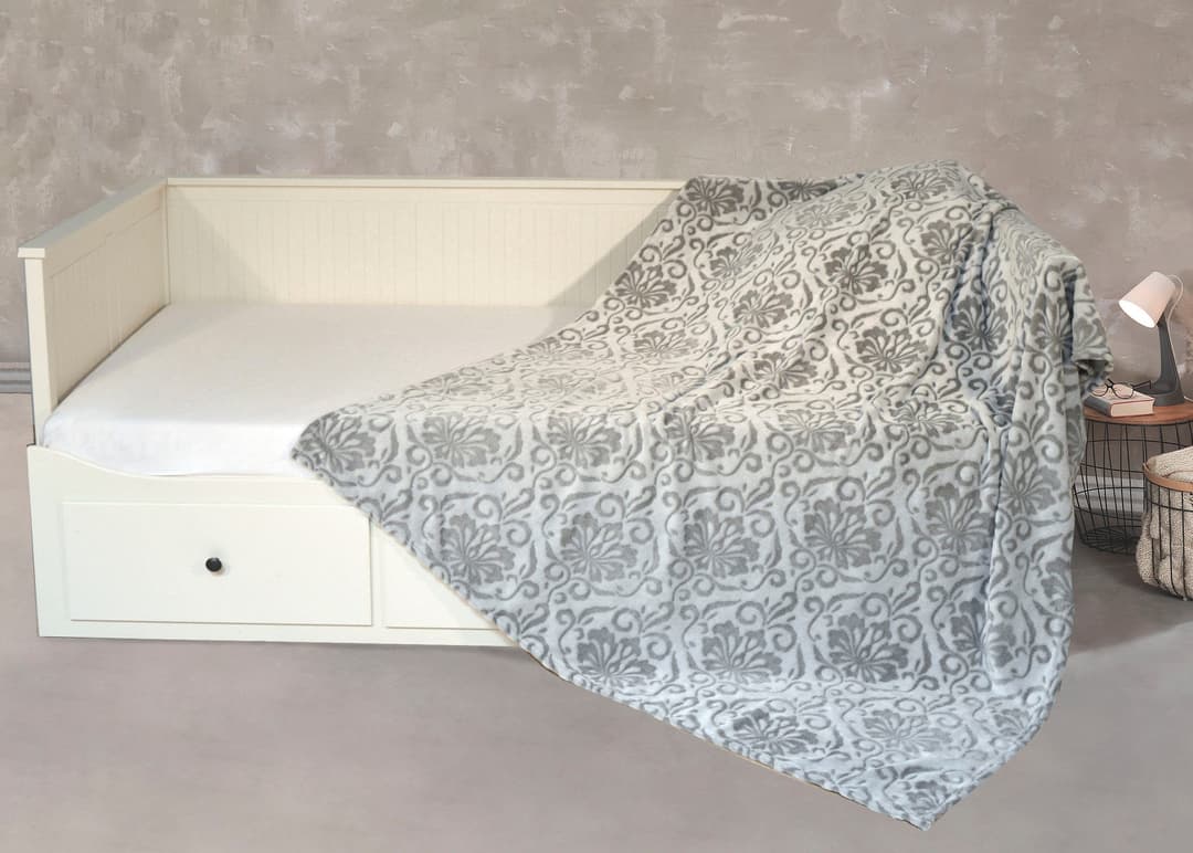 Wohndecke Kaschmirtouch Ornamente | Grau