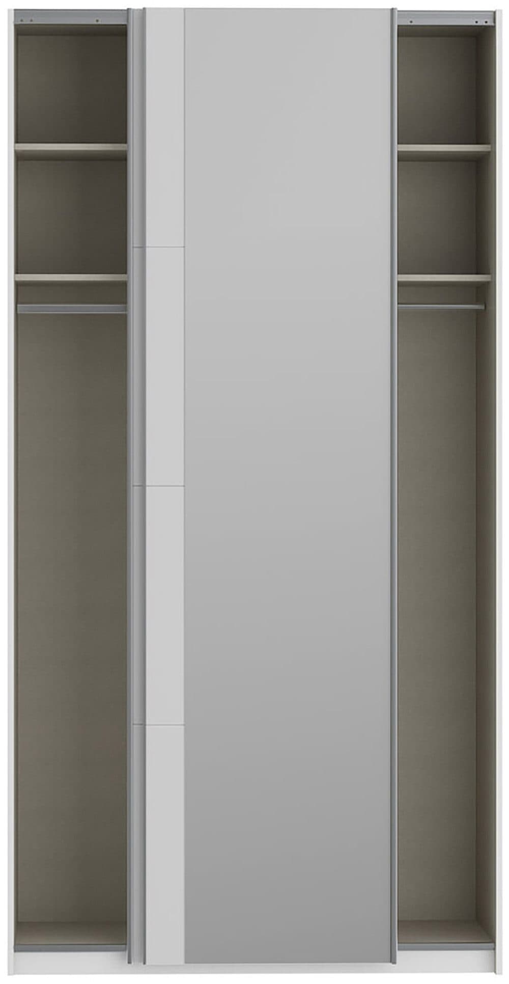 FORTE Fittio Schwebetürenschrank | Weiß