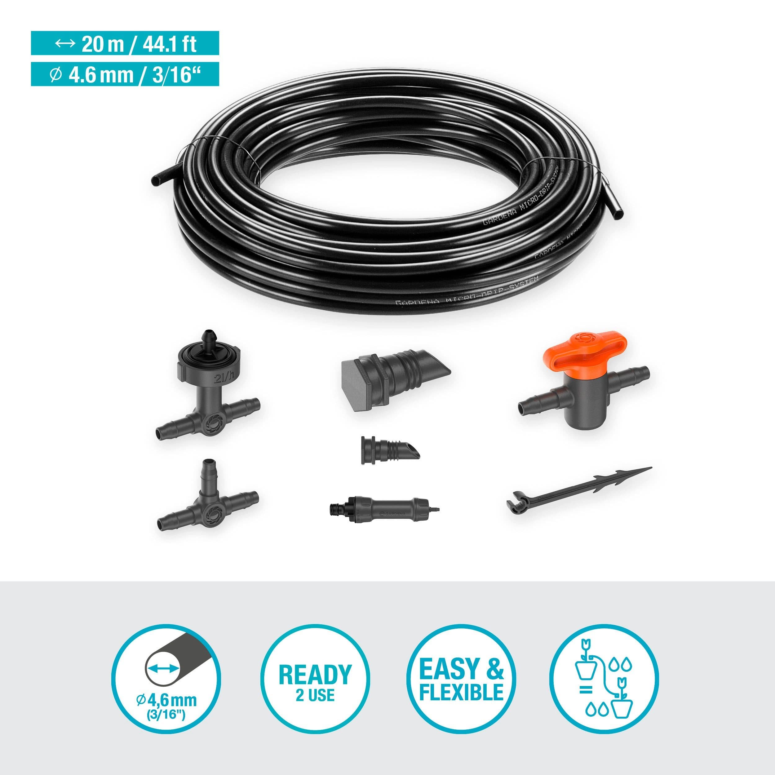 GARDENA Bewässerungssystem Micro-Drip-System Balkon | Schwarz