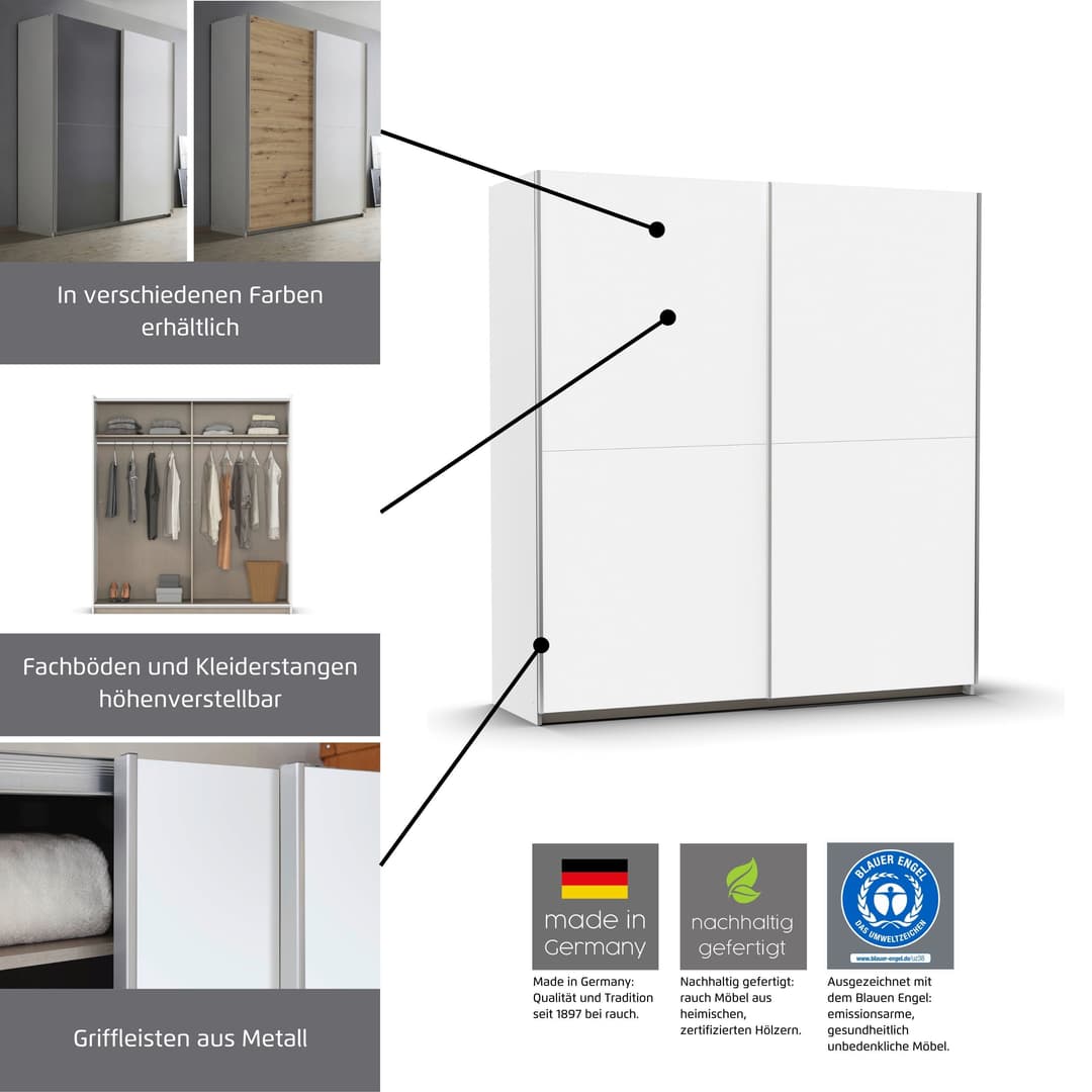 rauch SATURN Schwebetürenschrank | Weiß