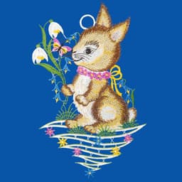W. Reuter & Sohn - Plauener Spitze® Fensterbild "Frühlingshase"
