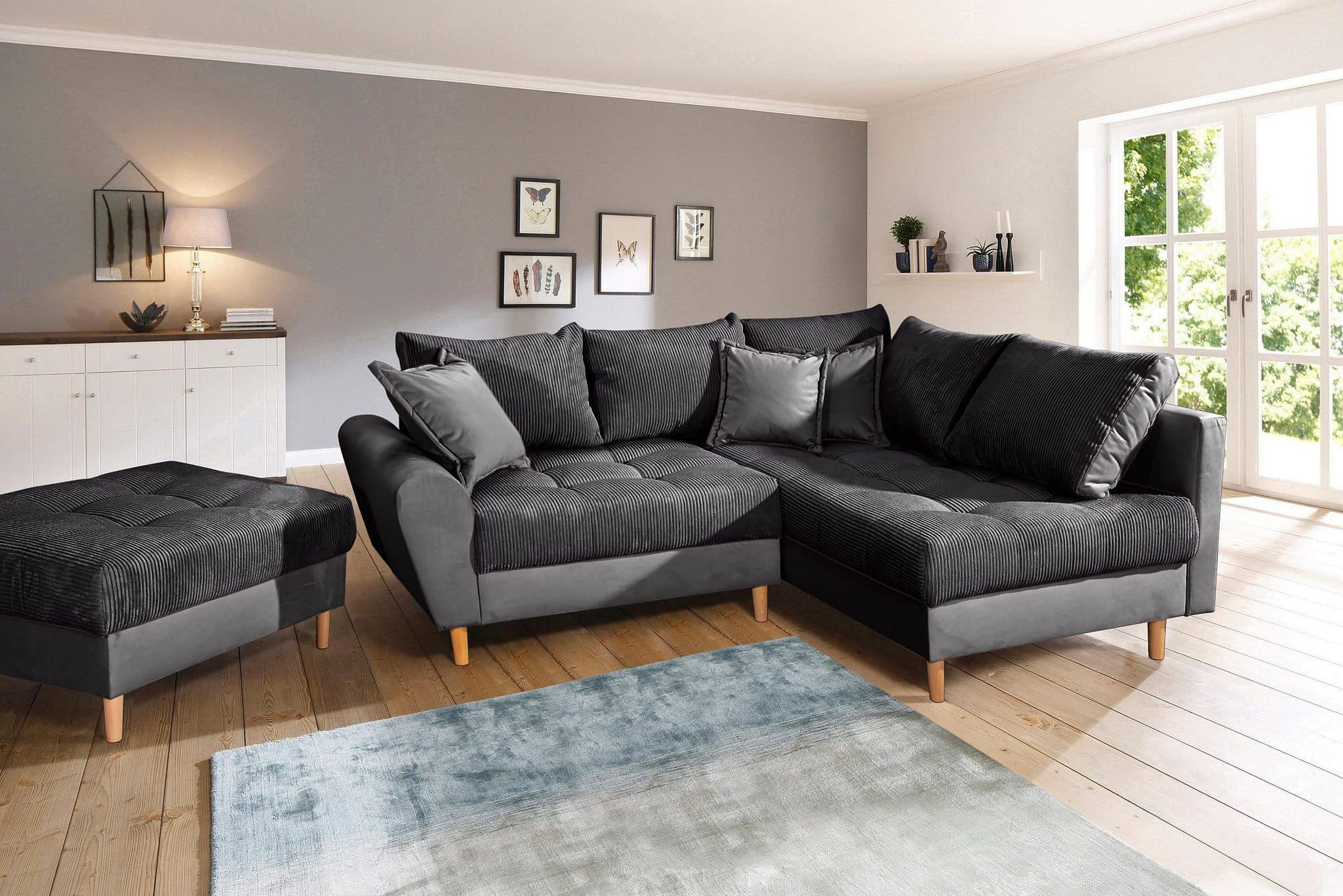 Home affaire Ecksofa Rice L-Form | Grau