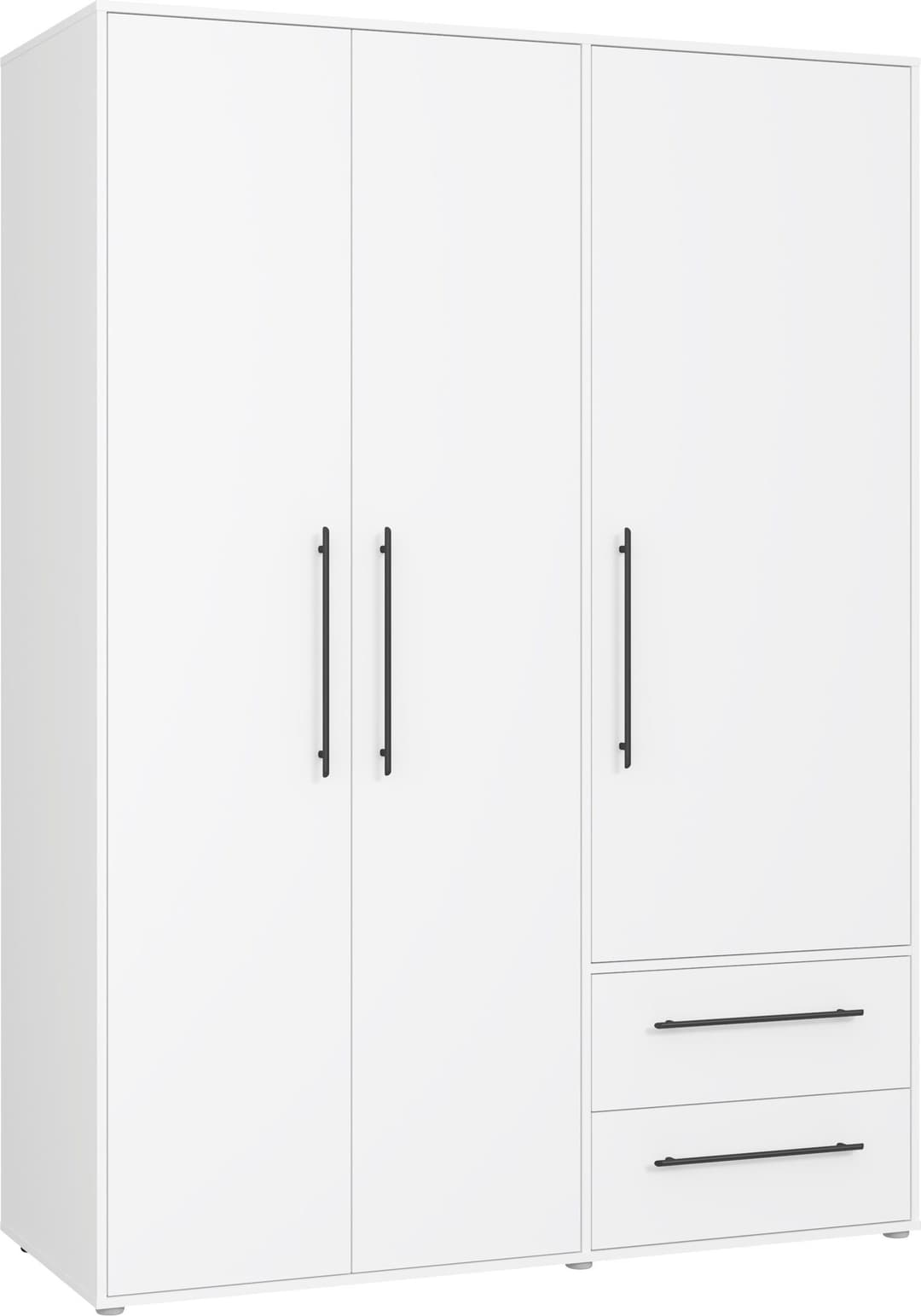 FORTE Kleiderschrank Mokkaris | Weiß