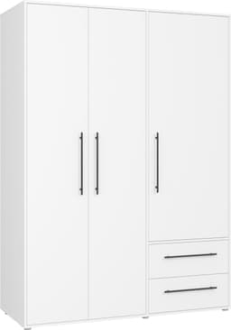 FORTE Kleiderschrank Mokkaris | Weiß