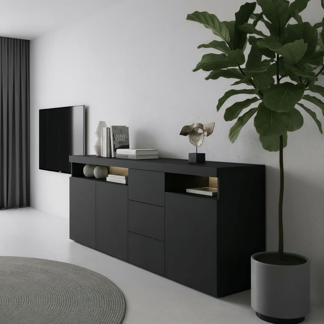 borchardt Möbel Sideboard Kapstadt | Schwarz
