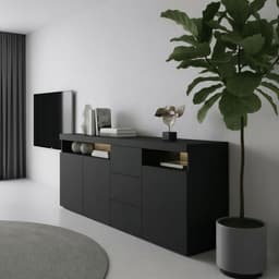 borchardt Möbel Sideboard Kapstadt | Schwarz