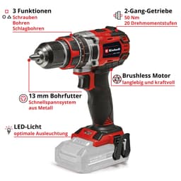 Einhell Akku-Schlagbohrschrauber TP-CD 18/50 Li-i BL Solo | Rot