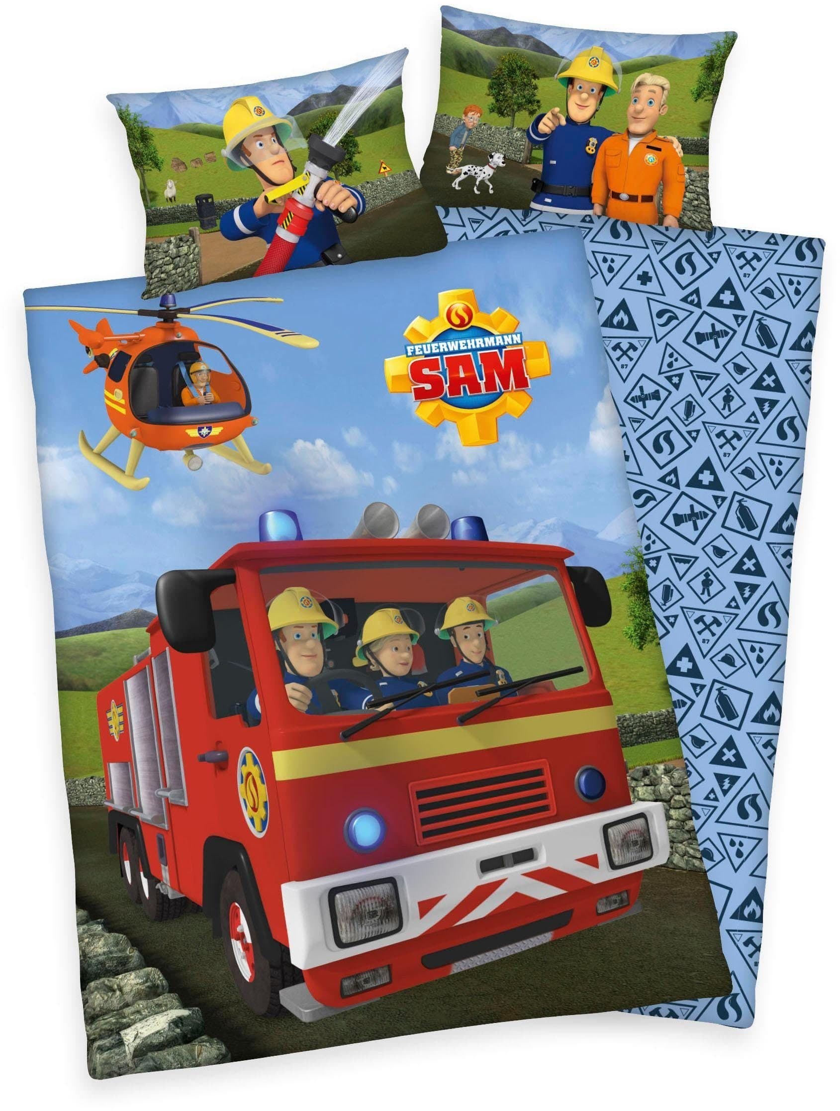 Feuerwehrmann Sam Babybettwäsche | Blau