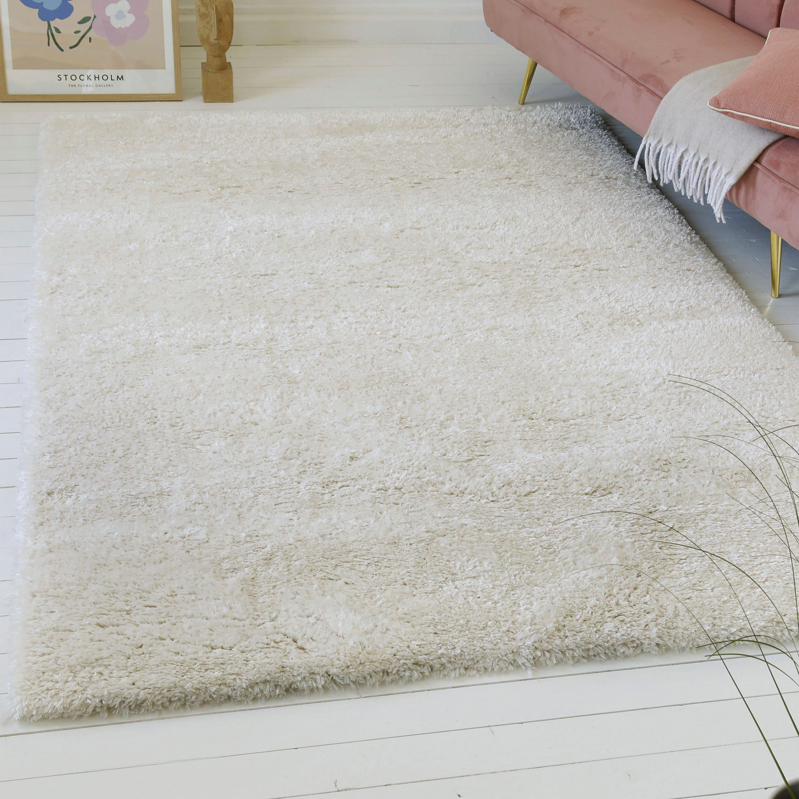 OTTO home Hochflor-Teppich Saul | Weiß