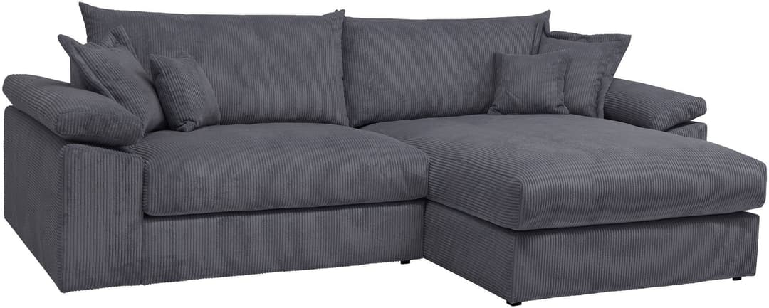 Home affaire Ecksofa Soft&Cosy XXL L-Form | Grau