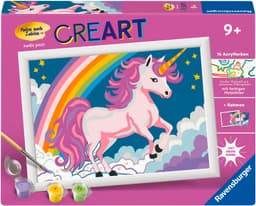 Ravensburger Malen nach Zahlen CreArt, Pinkes Einhorn | Mehrfarbig