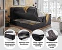 ED EXCITING DESIGN Boxspringbett Fanes | Braun 3