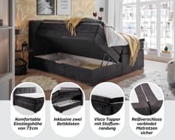 ED EXCITING DESIGN Boxspringbett Fanes | Braun