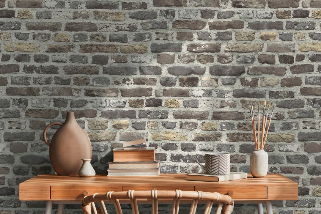 A.S. Création Vliestapete Bricks & Stones | Grau