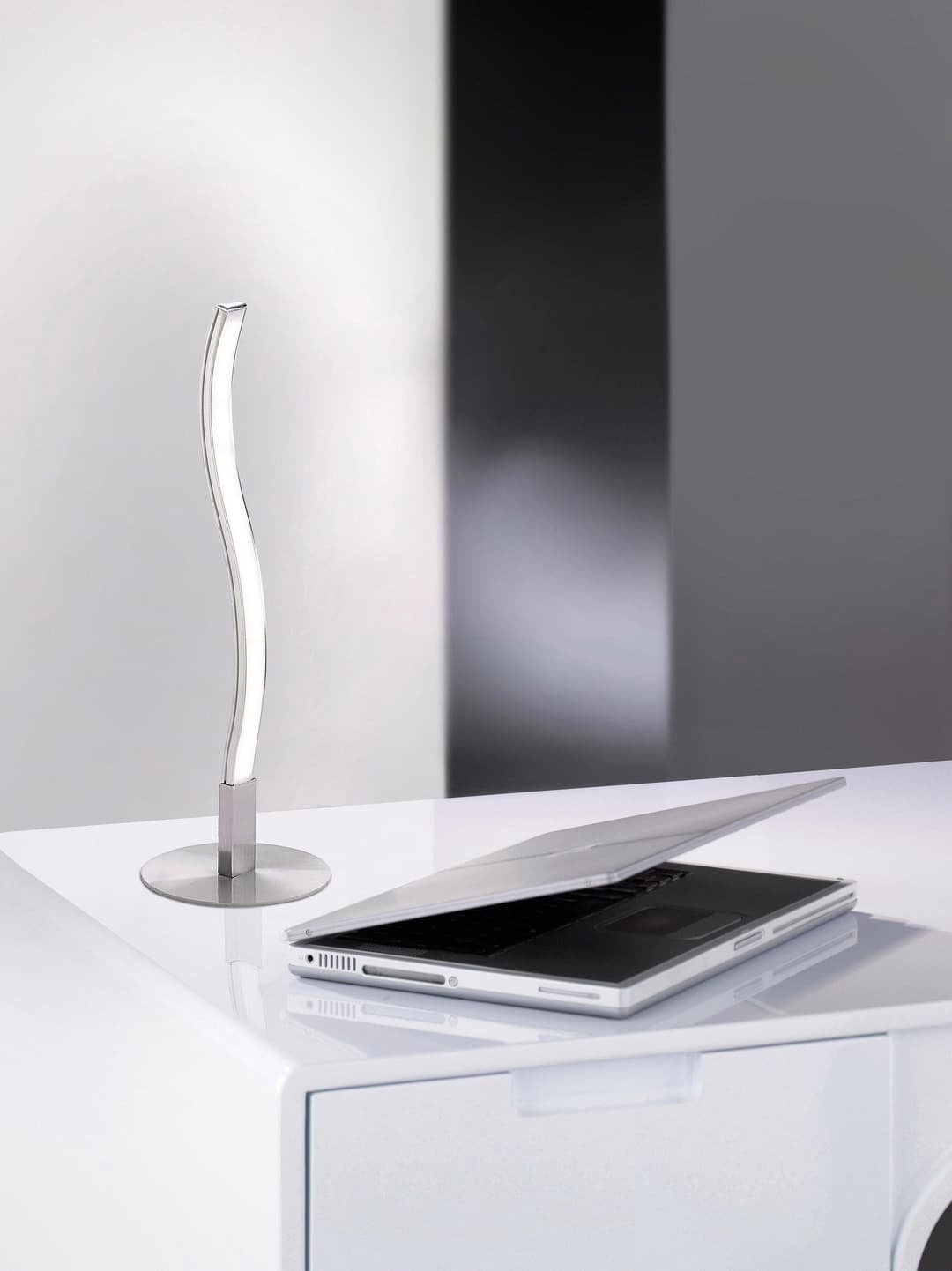 JUST LIGHT Tischleuchte WAVE | Grau
