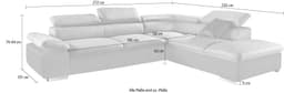 sit&more Ecksofa Alcudia L-Form | Braun