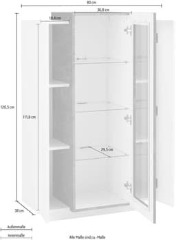 Home affaire Vitrine Coro | Mehrfarbig