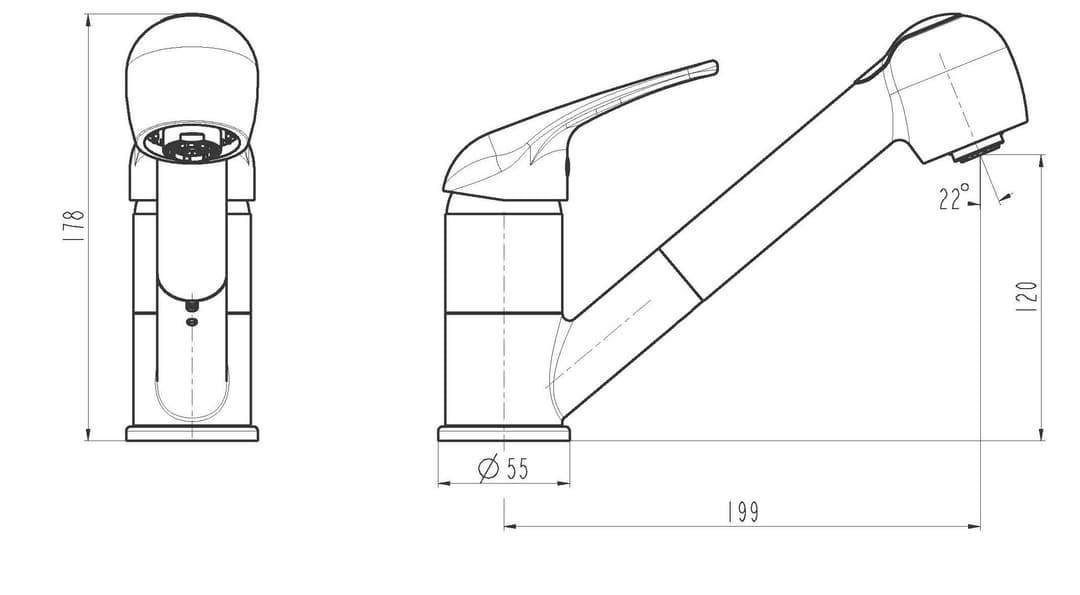 Schütte Spültischarmatur Ultra | Silber