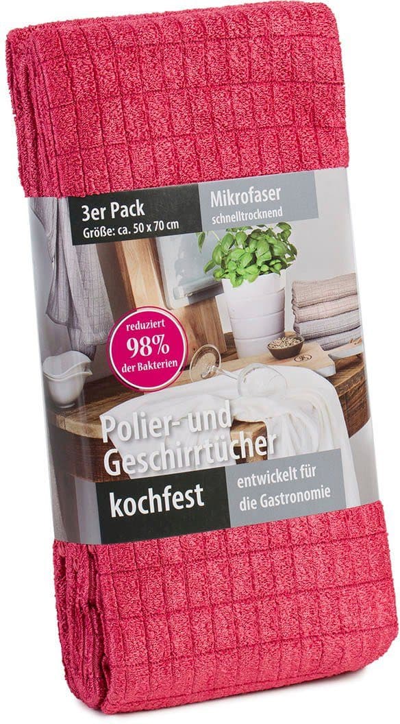 Gözze Geschirrtuch Polier- und Geschirrtuch | Rot