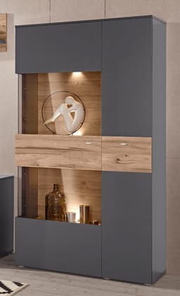 FORTE Vitrine Como Highboard | Braun
