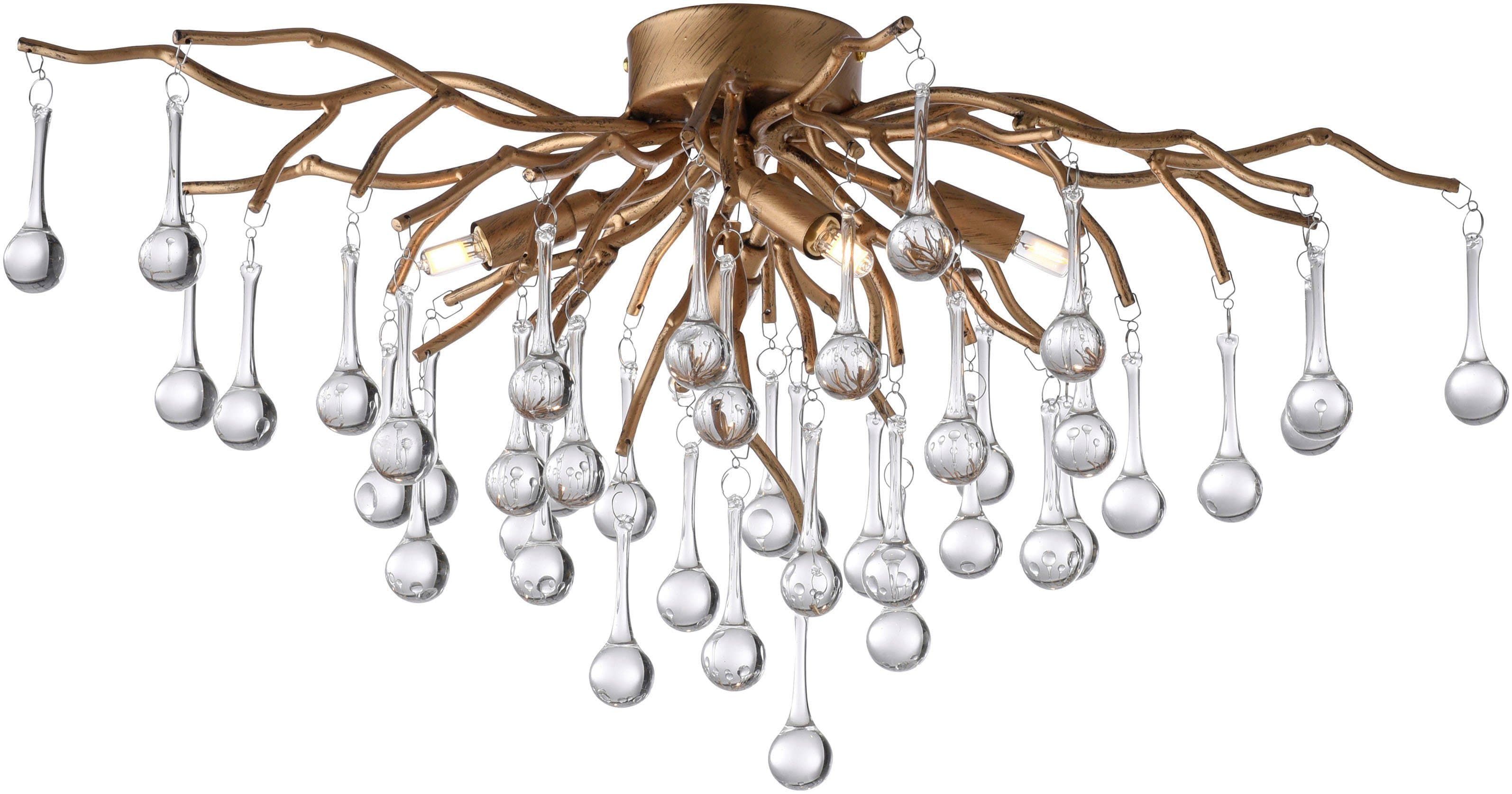 Paul Neuhaus Deckenleuchte ICICLE | Gold