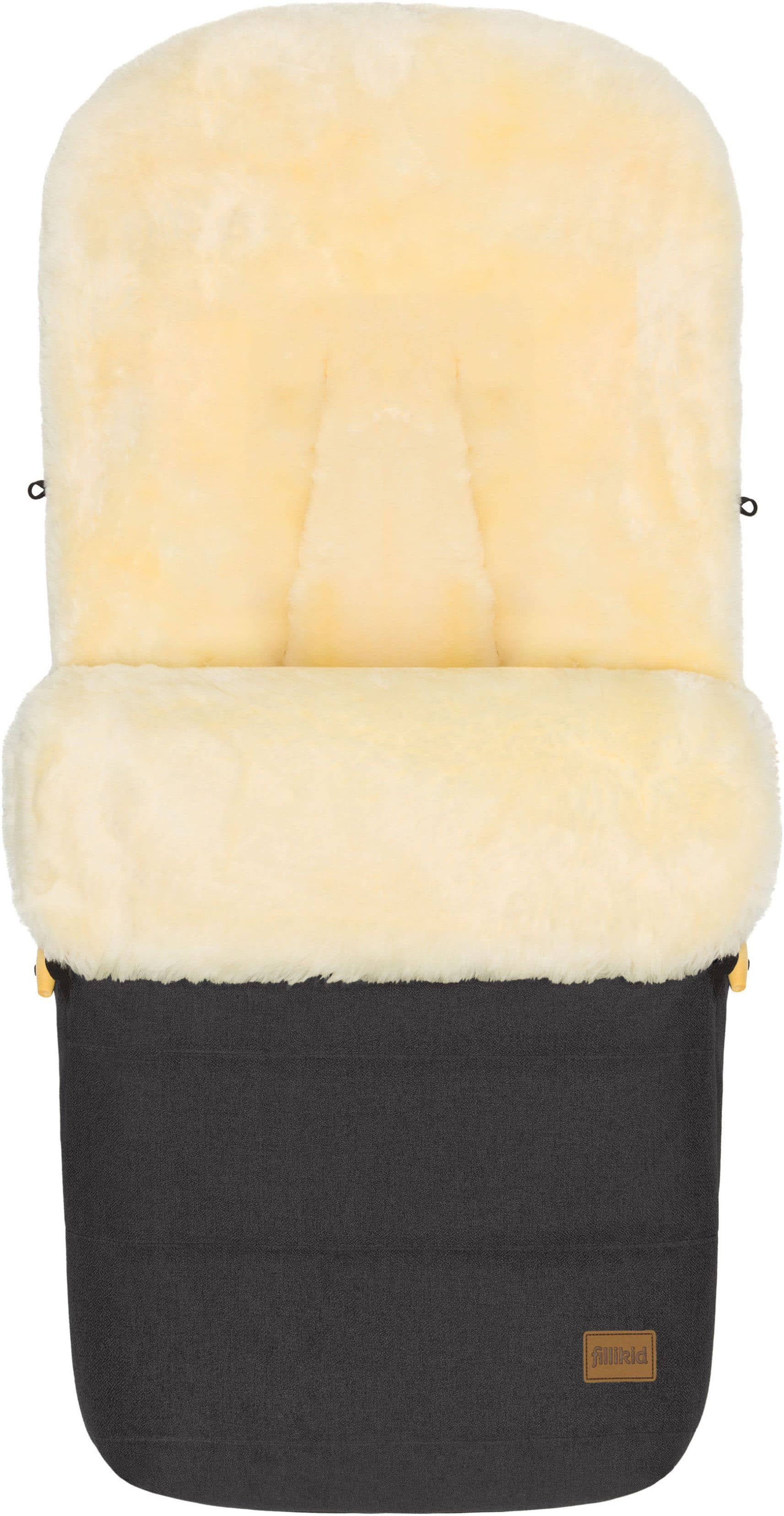 Fillikid Fußsack Bernina Style mit Lammfell | Grau