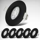 B.K.Licht LED Einbauleuchte 6er Set | Schwarz 2