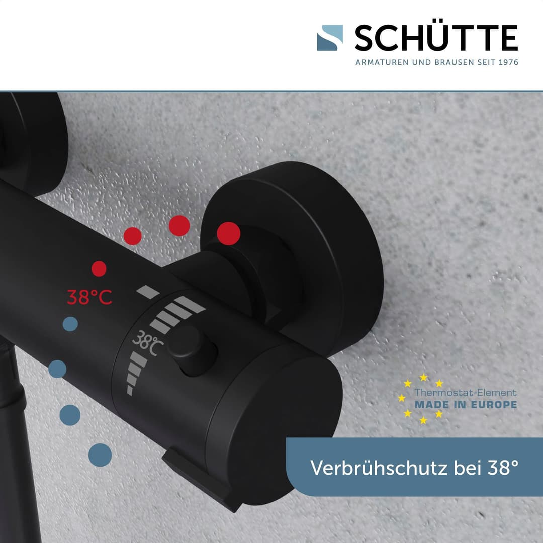 Schütte London Duscharmatur | Schwarz