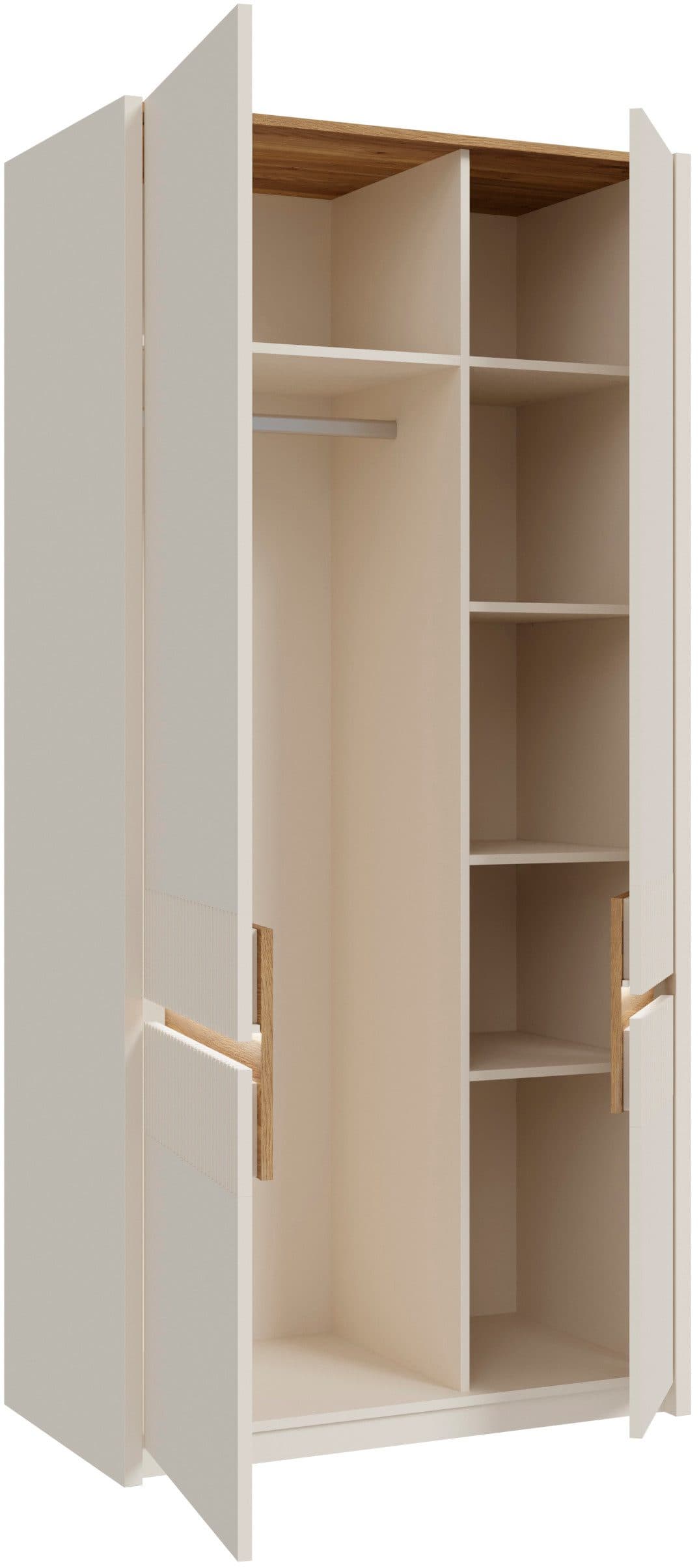 FORTE Garderobenschrank Oak Squere | Beige