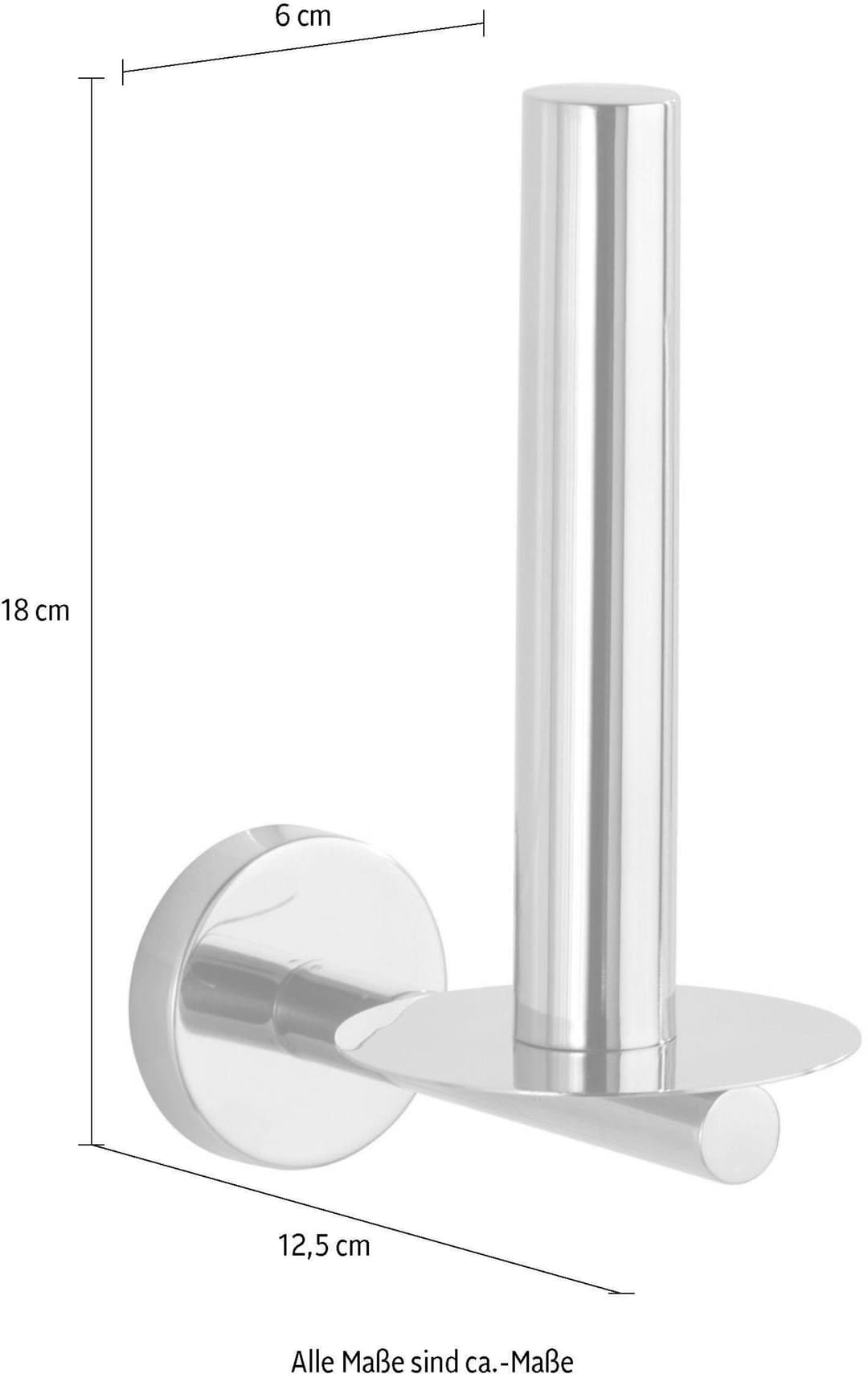 WENKO Toiletten-Ersatzrollenhalter Bosio | Silber
