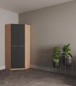 priess Eckkleiderschrank Barcelona | Holztöne