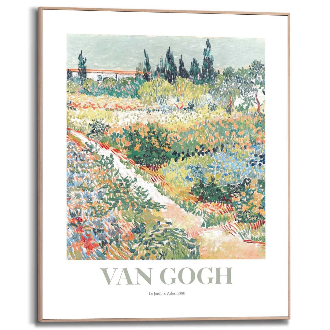 Reinders! Bild mit Rahmen Van Gogh - riverbank in springtime | Grün