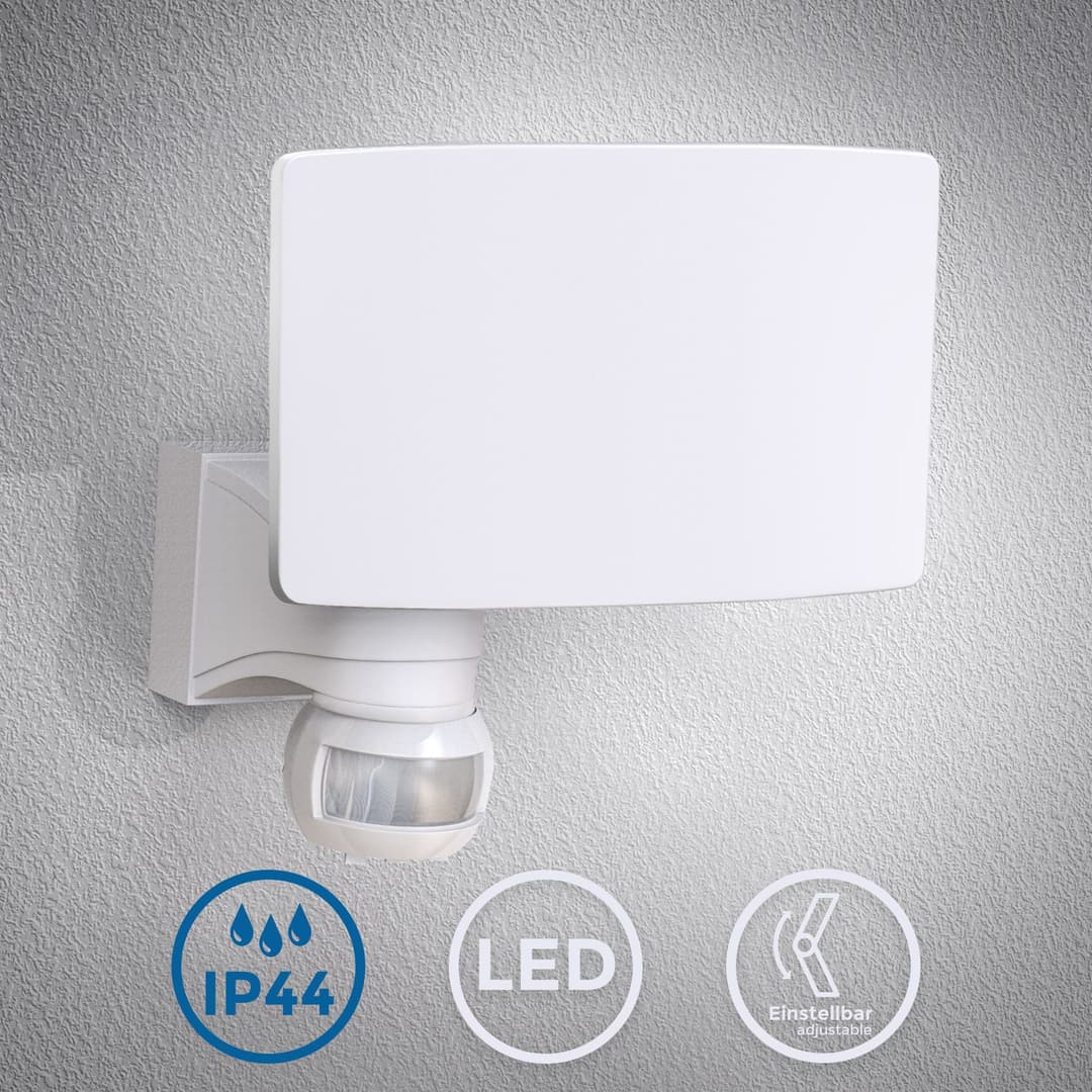 B.K.Licht LED Außen-Wandleuchte | Weiß