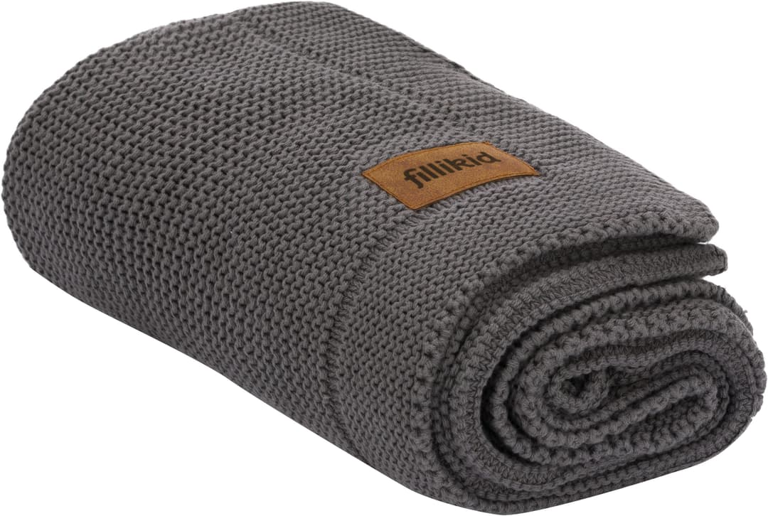 Fillikid Strick-Babydecke | Grau