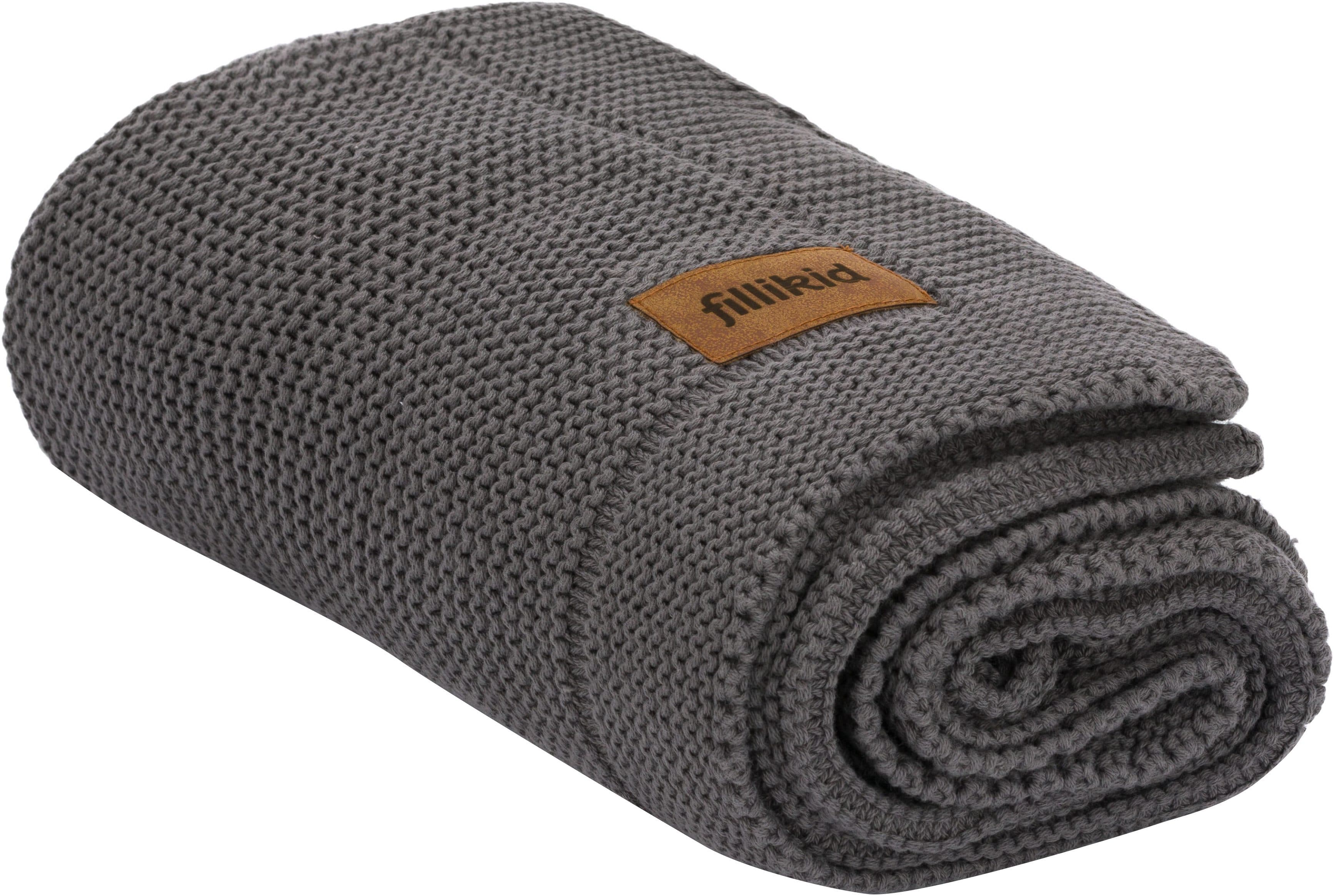Fillikid Strick-Babydecke | Grau