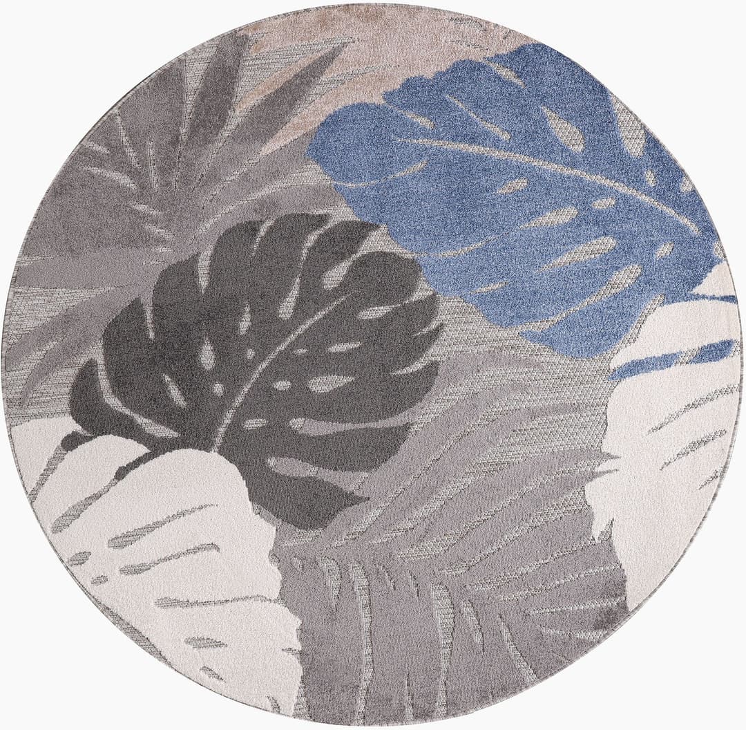 Sanat Floral Outdoor Teppich | Beige