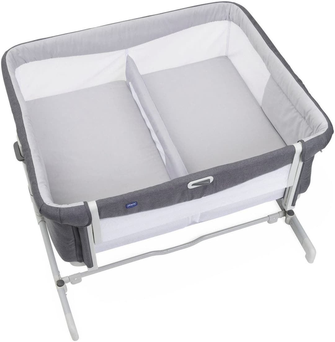Chicco Beistellbett Next2me Zwillinge | Grau