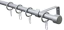 GARDINIA Gardinenstange Set | Silber