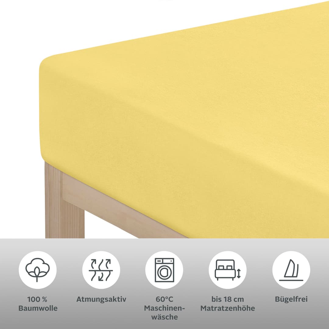 OTTO home Spannbettlaken PHYSALIS | Gelb