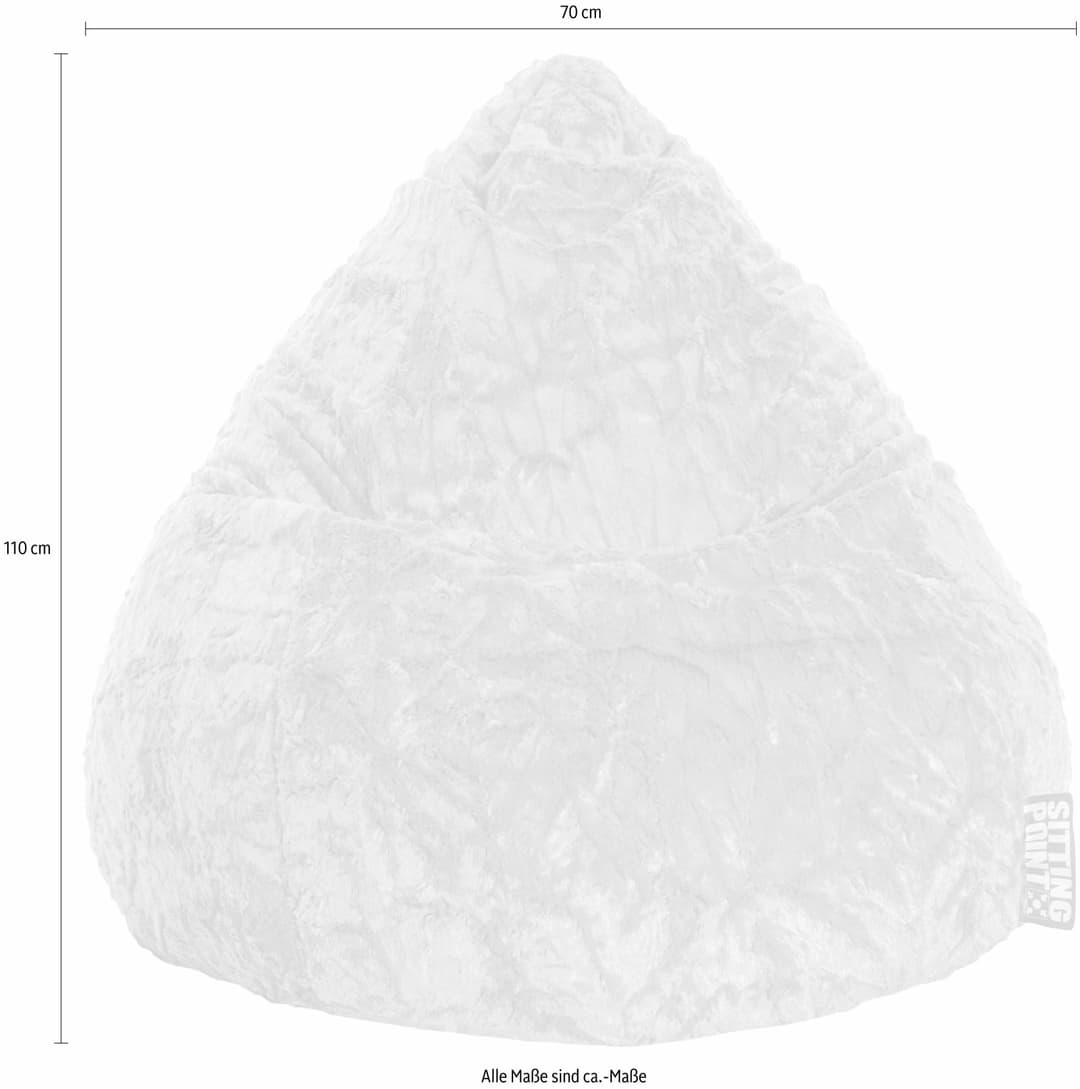 Sitting Point Sitzsack Fluffy XL | Grau