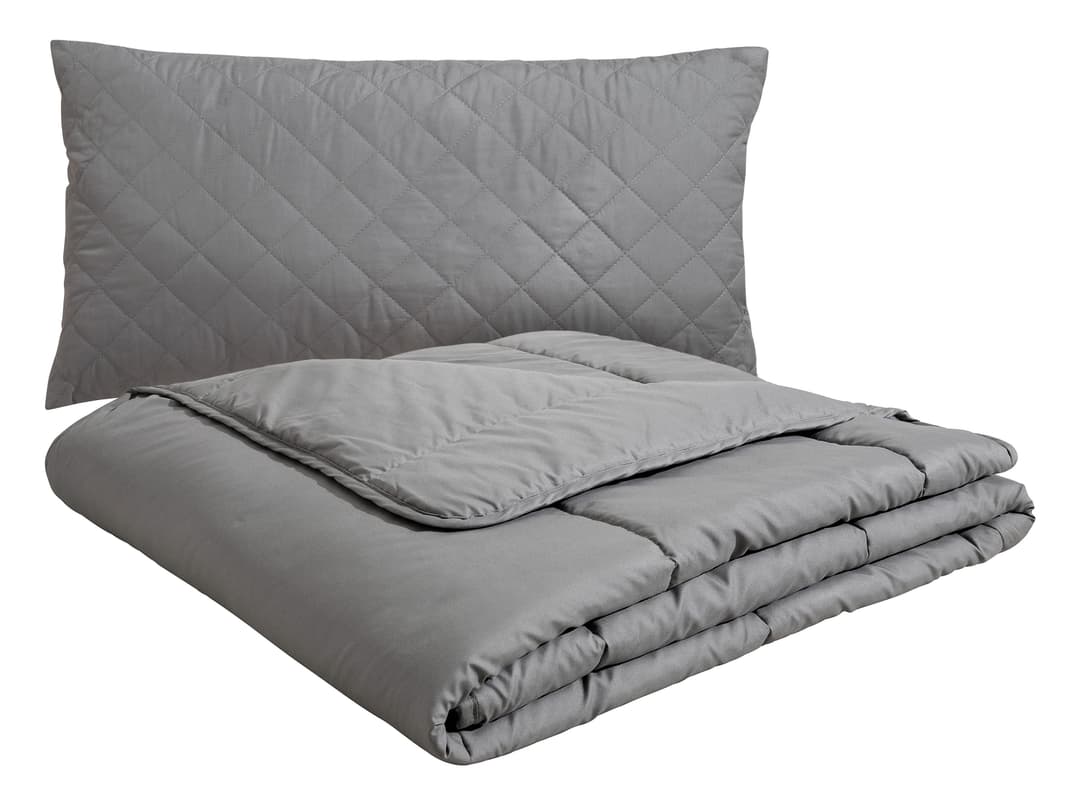 OTTO home Microfaserbettdecke + Microfaserkissen Clarra Spar Set