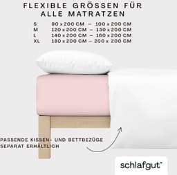 Schlafgut CASUAL Spannbettlaken | Rosa