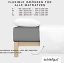 Schlafgut Spannbettlaken PREMIUM Mako-Zwirn-Jersey | Grau 5