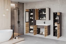 welltime Badmöbel-Set MADRIT II | Holztöne
