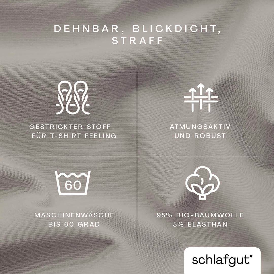 Schlafgut Spannbettlaken PURE BOXSPRING | Beige